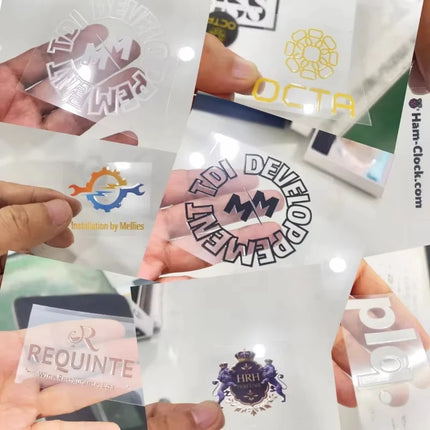 100PCS Custom UV Transfer Stickers Shiny Gold Silver Crystal Labels 3D Metallic Logo Sticker for Brand Wedding Packaging