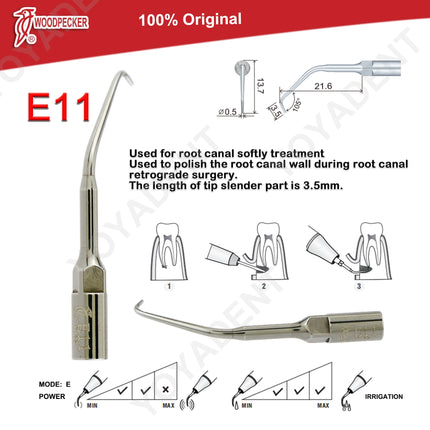 Woodpecker Tips DTE Dental Ultrasonic Endo Scaler Tips Scaling Tips Fit EMS UDS NSK SATELEC Scaler Handpiece Dentistry Tools