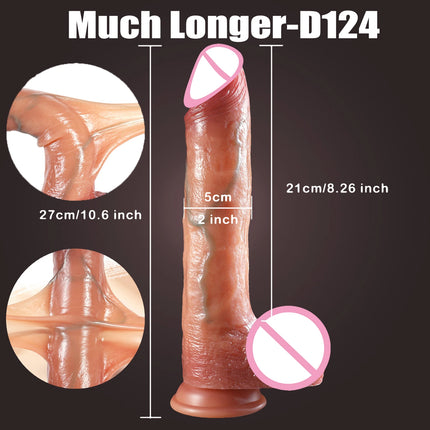 Realistic Sliding Foreskin Dildo for Women Testicles Penis sexy adult Strapon Dildos Masturbator Big Dick Anal plug 18+ Sex Toys