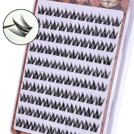Glue-free Self-adhesive False Eyelashes Voluminous Fluffy Thick Natural Curling W-shaped Sunflower Lash Extension DIY Manga Eyes