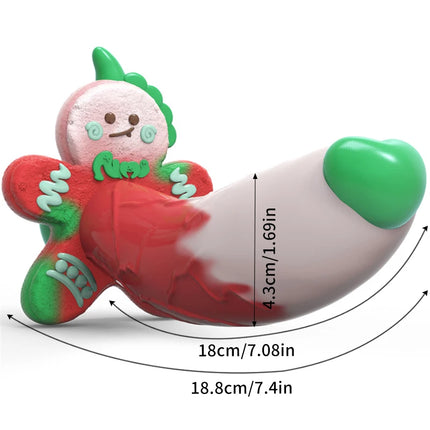 Monster Dildo Silicone Fantasy Colorful Cute Dildo Gingerbread Man Strong Suction Cup Dragon Dildo Anal Plug Sex Toys For Women