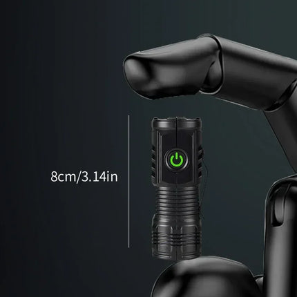 Portable Mini 3 LED Handheld Flashlight Powerful Fingertip Torch Outdoor Waterproof Hiking Camping Flash Light with Pen Clip