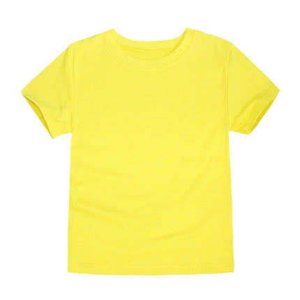 Classic T-shirts for Boys Girls Cotton White Black Tees Baby Toddler Short Sleeve T shirt Children's Clothing Kids 2 to 14 Years