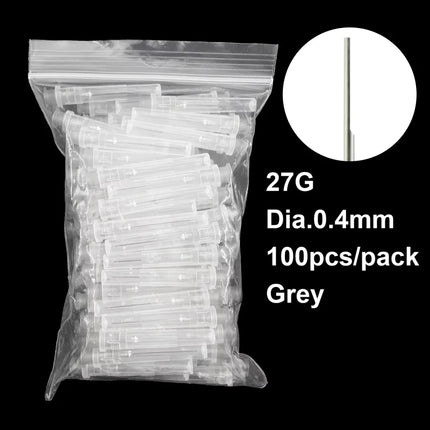 100Pcs/Bag 25G/27G/30G Dental Endo Irrigation Needle Tip Endo Syringe Root Canal Washing Needle Tip Dentistry Materials