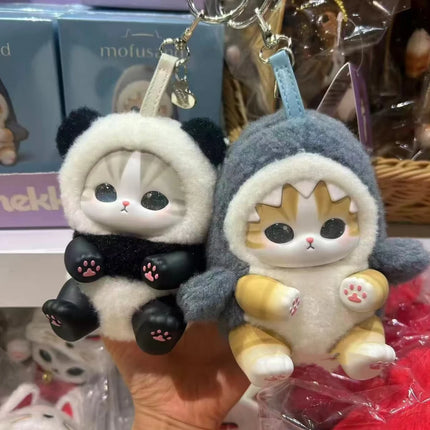 In Stock Genuine Mofusand Vinyl Series Blind Box Shark Cat Mofusand Kiramekko Fluffy Kittens Surprised Box Plush Toy Cute Toys