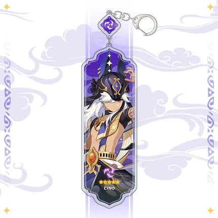 Anime Keychain Linnea Flins Durin Mualani Furina Arlecchin Key Chain Accessories Genshin Impact Cute Bag Pendant Key Ring Gift
