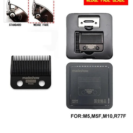 Original Madeshow M5(F) Blade M10 Kulilang R66 R77F G9C Wedge Fade Blades Hair Clipper Ultra Thin Blade Trimmer Replacement