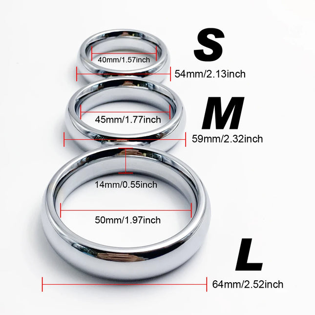 1pc Penis Stretcher Fun Metal Rings Male Sex Products Metal Penile Rings Time-Lapse Penis Rings Penis Weights Dick Sex Toys