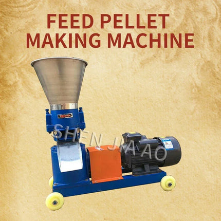 Pellet Machine Feed Granulator 60-100kg/H Wet and Dry Feed Food Pellet Making Machine Animal Farming Feed Processor 220V/380V