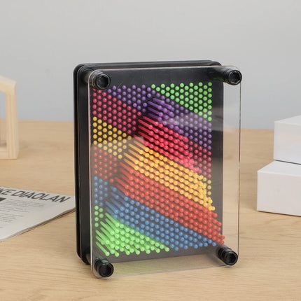 1pc-Creative Hand Model 3D Multi-variable Needle Painting Rainbow, Plastic Square Hand Print Hand Model Office Decoration