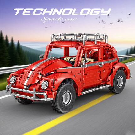 IN STOCK Technical 1:10 Beetle Sports Car Building Blocks Remote Control Retro Vehicles Bricks Model Toys for Child Best Gifts
