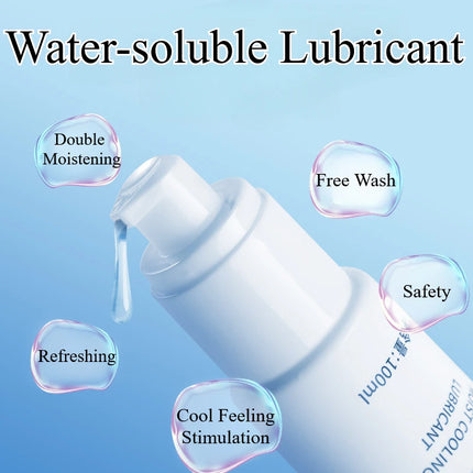 100ML Water Base Sex Lube for Adult Sex Toy Vaginal Stimulation Lubricant Hydrating Ice/Fire Feel Lubricating Fluid Anal Sex 18+