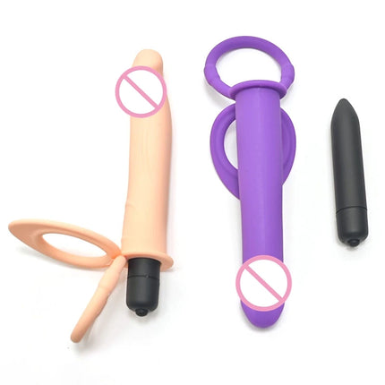 Beginner Vibrating Strap On Dildo Double Penetration Anal Plug Soft Silicone Waterproof Adult Toy for Men
