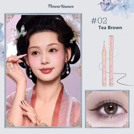 Flower Knows Moonlight Mermaid Waterproof Eyeliner Pen Super Slim Precise All Day Professional Liquid Eye Liner Pencil for Women