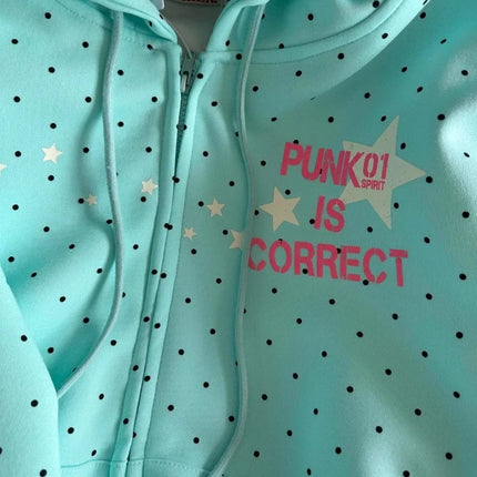 American Style Polka Dot Star Sweatshirts New Spring Fashion Letter Print Hooded Women Y2k Sweet Loose Casual Jacket 2026 New