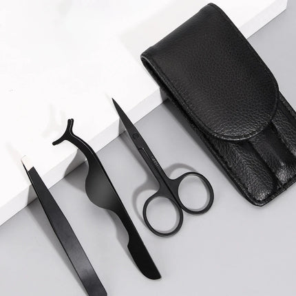 Tweezers Set 3-4pcs Premium Stainless Steel Eyebrow Precision Sharp Tip Tweezers for Body Ingrown and Facial Hair Removal