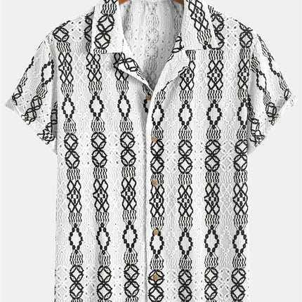Simple Men's Shirt 3D Printed Retro Fashion Topshort Sleeve Beach Sweatshirt Street Hawaii Short Sleeved Shirt Men's Clothing