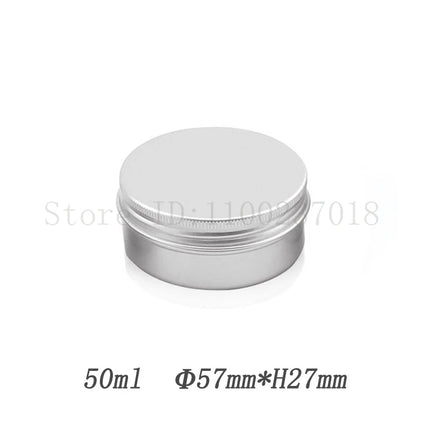 5-250ml Aluminum Tin Jars Lip Balm Container With Screw Thread Lid Candle Ceam Jar Cosmetic Tea Cans Box