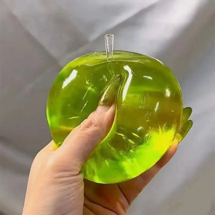 Squishy Green Apple Stress Ball  Soft Fidget Sensory Toy for ADHD Autism Slow Rebound Squeeze Toy