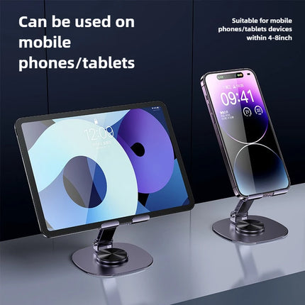 Rotating Table Cell Phone Holder Support Desktop Stand for IPad Samsung IPhone 15 14 13 Mobile Mount