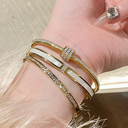Silver Color Stainless Steel Colorfast Bracelets Skyful Star Bracelet Set for Women Fashion Light Luxury Jewelry Gifts Wholesale