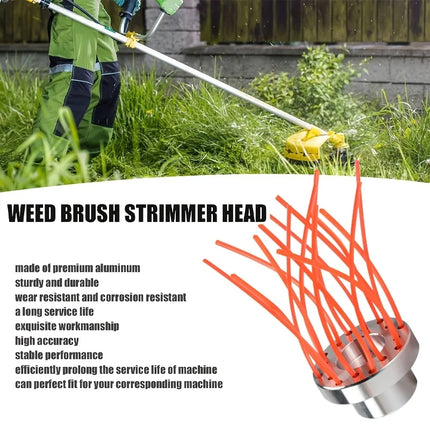 Upgrade 16 Line Aluminum Trimmer Head Durable Easy Install Universal Lawn Mower Strimmer Replacement Weed Cutter Head