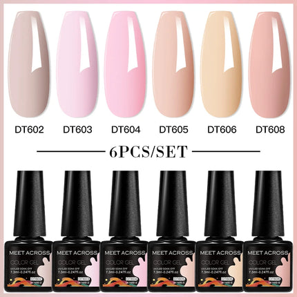 6pc Nail Gel Polish Set DIY Nail Art Semi Permanent UV LED Gel Kit For Nails Decoration Manicure Soak Off Painting Vernis Design
