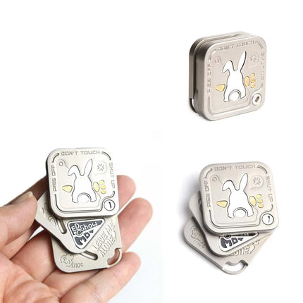 Grumpy Rabbit Three Layers Magnetic Side Push Slider Fidget Spinner Metal Decompressio For Adult Giftn Fingertip EDC Toy
