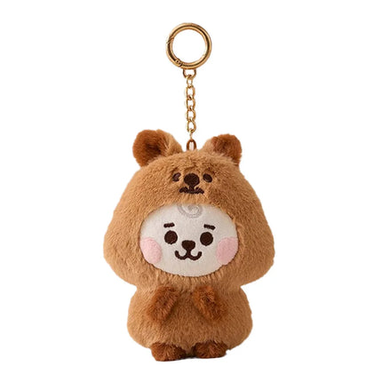 BT21 Anime Kawaii BABY Zoo Series Plush Doll Keychain Cute Cartoon Doll School Bag Pendant Decoration Birthday Gift Line Friends