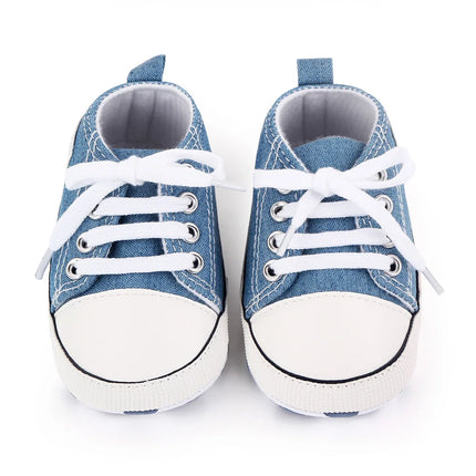Spring New Baby Shoes Boy and Girl Classic Canvas Casual Sneakers Soft Sole Non-Slip Walking Newborn Toddler Shoes First Walkers