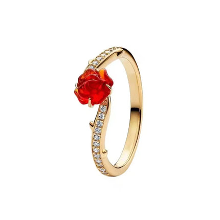 2026 Hot Selling 925 Silver, Heart-shaped, Butterfly,Flower Ring, Suitable for European Women's Exquisite Charm Jewelry Gifts ﻿