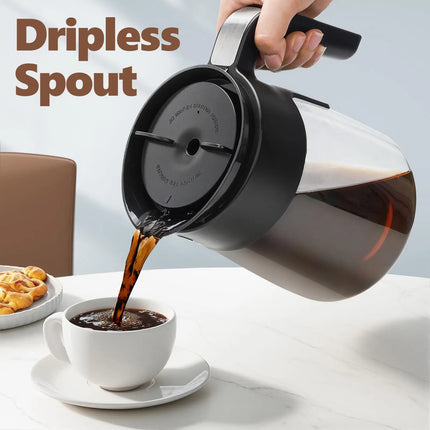 12 Cup Coffee Pot Replacement Compatible for Ninja Coffee Maker Glass Carafe for Ninja with Brew-Through Lid, BPA Free, Dishwash