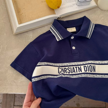 Boys' Summer  irt ort Sve Thin Cotton Polyester Sweat Absorption Loose Fit Basic Paaging M Children's Clothing