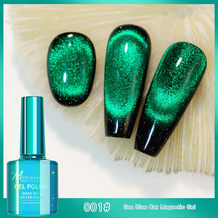 Semi Permanent Lacquer Hybrid Varnish Galaxy Crystal Cat Eye Gel Manicure DIY with Glitter Effect
