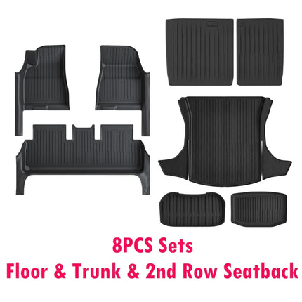 For Tesla Model 3 Highland 2026 2025 Floor Mats with Door Sill Protector Full Cover Floor Liners with Front Rear Cargo Liner