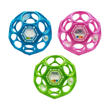 Baby Hollow Sensory Ball,Soft Grasping Ball Toy with Rattle,Early Development Hand-Eye Coordination Toy for Boy&Girl Toys