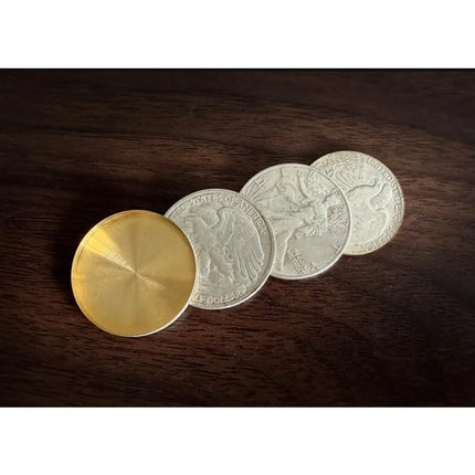 Multipurpose Flipper Coin Set (Walking Liberty Half Dollar) By Oliver Magic Coin Set Close Up Magic Tricks Magician Illusions