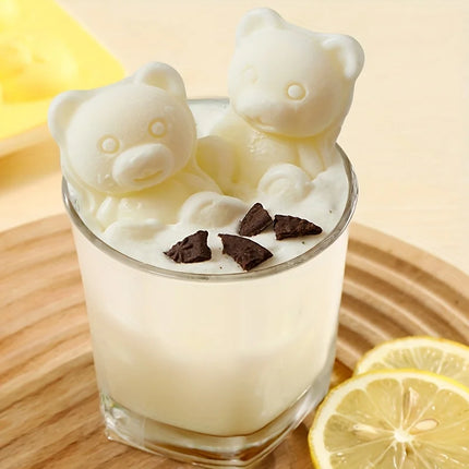 1pc Cute Teddy Bear Ice Cube Tray Flexible Food Grade Silicone Ice Cube Mold Ice Trays For Freezer