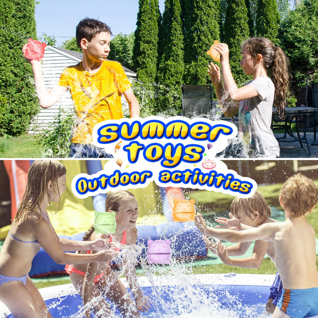 Magnetic Reusable Water Balloons Refillable Self Sealing Quick Fill Splash Water Balls Bombs Beach Pool Summer Toys For Kids