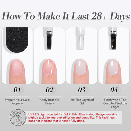 BORN PRETTY 15ml Jelly Gel Polish Milky White Nude Glitter Soak Off LED UV Gel Semi Permanent Nail Art Manicure Gel Varnish