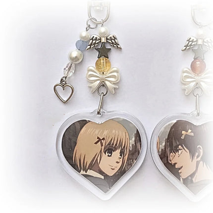 Attacking giants  armin & eren keychains