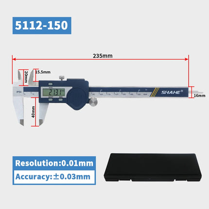 Shahe Digital Vernier Caliper Gauge Paquimetro Electronic Digital Caliper Paquimetro Digital 150 MM Measuring Tool