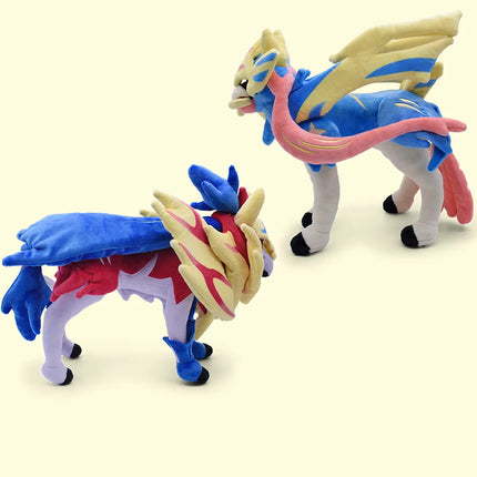 30cm Ⅷ Pokemon Sword&Shield Plush Toys Zacian Zamazenta Dauntless Shield  Intrepid Sword Stuffed Doll Cool Xmas Gift for Kid's