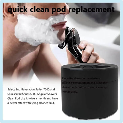 Replacement Quick Cleaning Pod for Philips 2nd Series 7000 S9000 S5000 Angular Polygon Shavers Compatible with Philips Cleaning