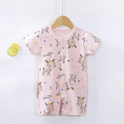 0-24month Baby Clothes Summer Toddler Jumpsuit Printed Fashion Cute Infantil Costume Cotton Short Sleeve Climbing Clothes Onesie
