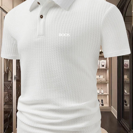 Polo de manga corta masculino, estilo urbano, ligero, solapa, blusa deportiva de verano - camiseta