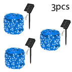 3Pcs blue / 7M 50LED