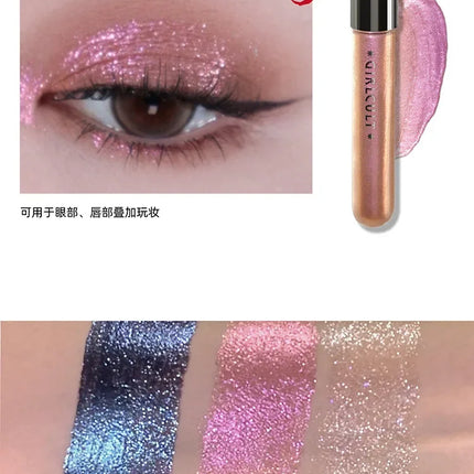 Girlcult Chameleon Liquid Eyeshadow Fine Glitter Chameleon Sleeper Silkworm Highlight Monochromatic Eyes Makeup