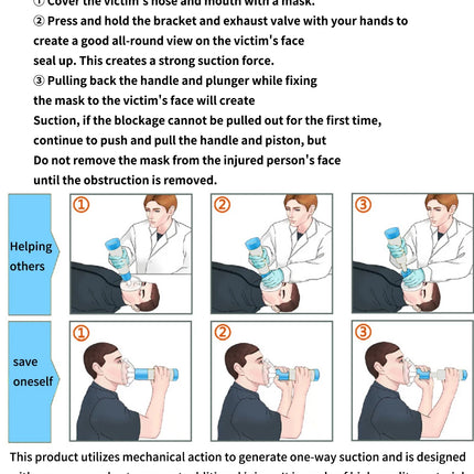 3/4Pcs Portable First Aid Choking Device Kit Emergency Life Saving Suction Choke First Aid Kit for Kid Adult Asphyxiation Rescue