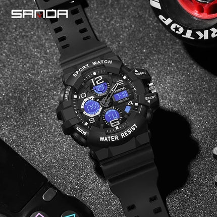 SANDA Top Brand G-Style Military Watch Men Digital Shock Sports Watches For Man Waterproof Electronic Wristwatch Male Relogios